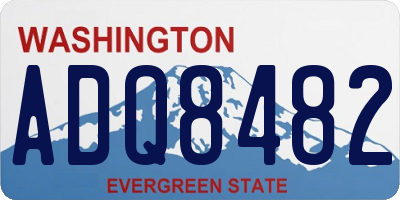 WA license plate ADQ8482