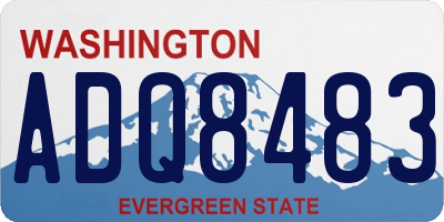 WA license plate ADQ8483