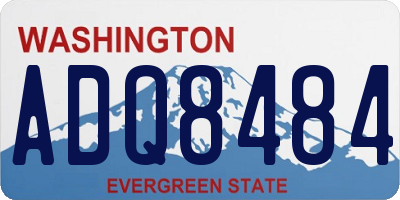WA license plate ADQ8484