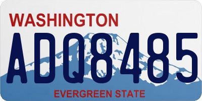 WA license plate ADQ8485
