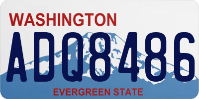 WA license plate ADQ8486