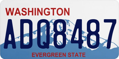 WA license plate ADQ8487