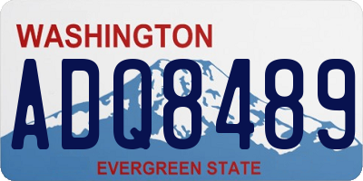 WA license plate ADQ8489