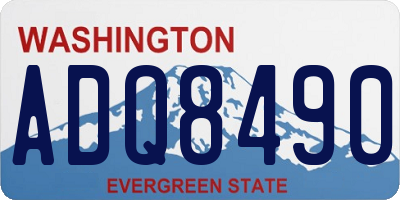 WA license plate ADQ8490