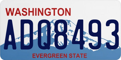 WA license plate ADQ8493