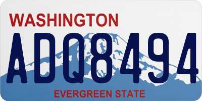 WA license plate ADQ8494