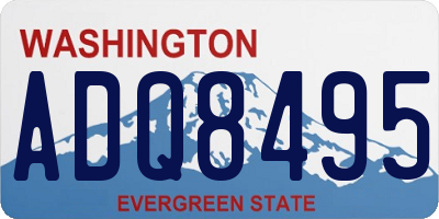 WA license plate ADQ8495