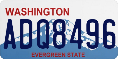 WA license plate ADQ8496