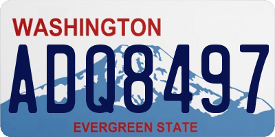 WA license plate ADQ8497