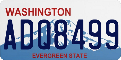 WA license plate ADQ8499
