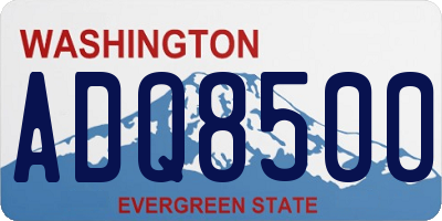 WA license plate ADQ8500