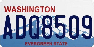 WA license plate ADQ8509
