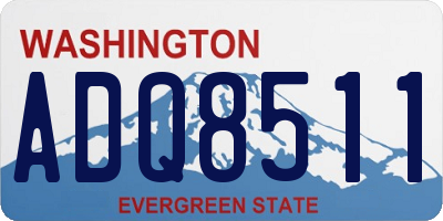 WA license plate ADQ8511