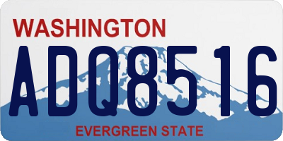 WA license plate ADQ8516