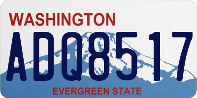 WA license plate ADQ8517