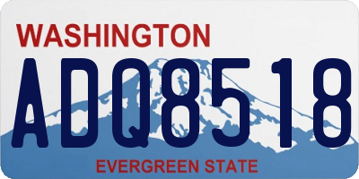 WA license plate ADQ8518