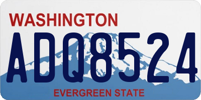 WA license plate ADQ8524