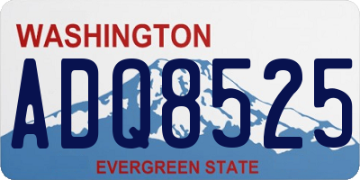 WA license plate ADQ8525