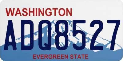 WA license plate ADQ8527