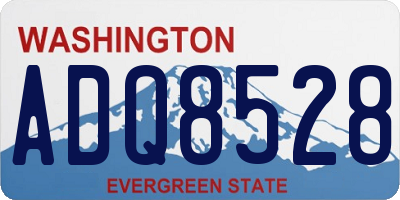 WA license plate ADQ8528