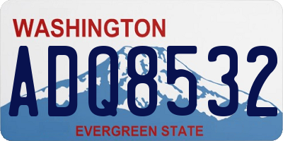 WA license plate ADQ8532