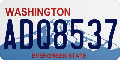 WA license plate ADQ8537
