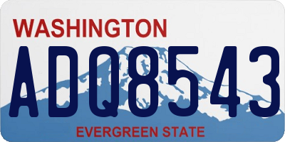WA license plate ADQ8543