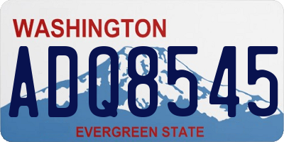 WA license plate ADQ8545
