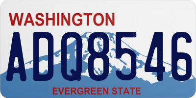 WA license plate ADQ8546