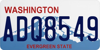 WA license plate ADQ8549