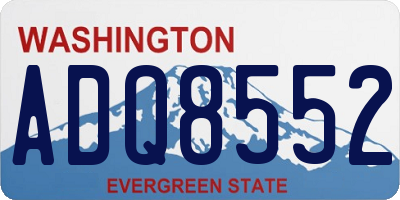 WA license plate ADQ8552