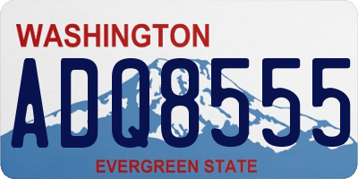WA license plate ADQ8555