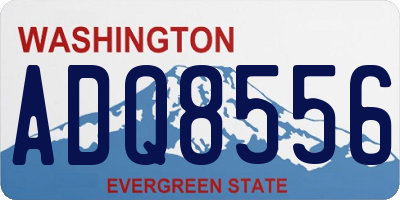 WA license plate ADQ8556