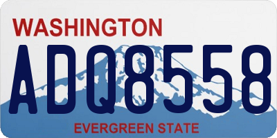 WA license plate ADQ8558
