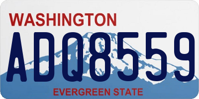 WA license plate ADQ8559