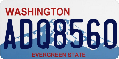 WA license plate ADQ8560
