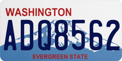 WA license plate ADQ8562