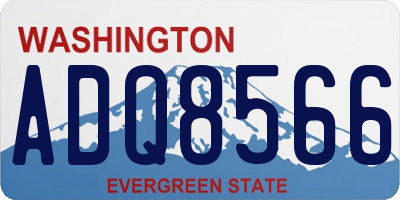 WA license plate ADQ8566