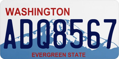 WA license plate ADQ8567