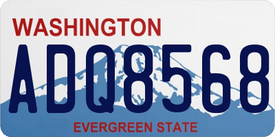WA license plate ADQ8568
