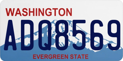 WA license plate ADQ8569