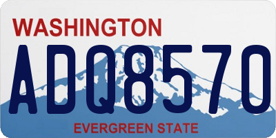 WA license plate ADQ8570