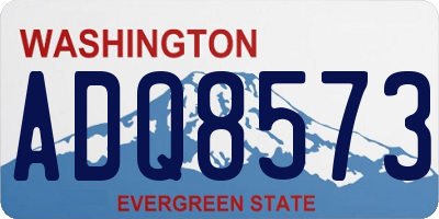 WA license plate ADQ8573