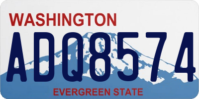 WA license plate ADQ8574