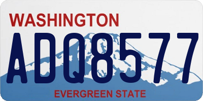 WA license plate ADQ8577