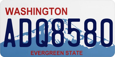 WA license plate ADQ8580
