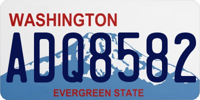 WA license plate ADQ8582