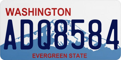 WA license plate ADQ8584