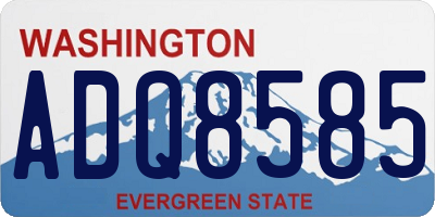 WA license plate ADQ8585
