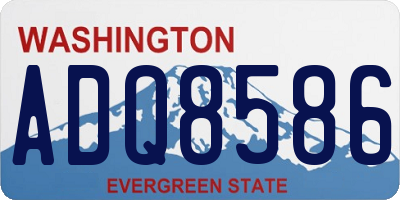 WA license plate ADQ8586